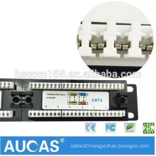 Factory Directly Supply 110 Type Dual IDC UTP RJ45 Cat6 24 Port Patch Panel